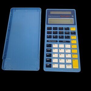 Texas Instruments Math Explorer Calculator Light Blue with Cover
